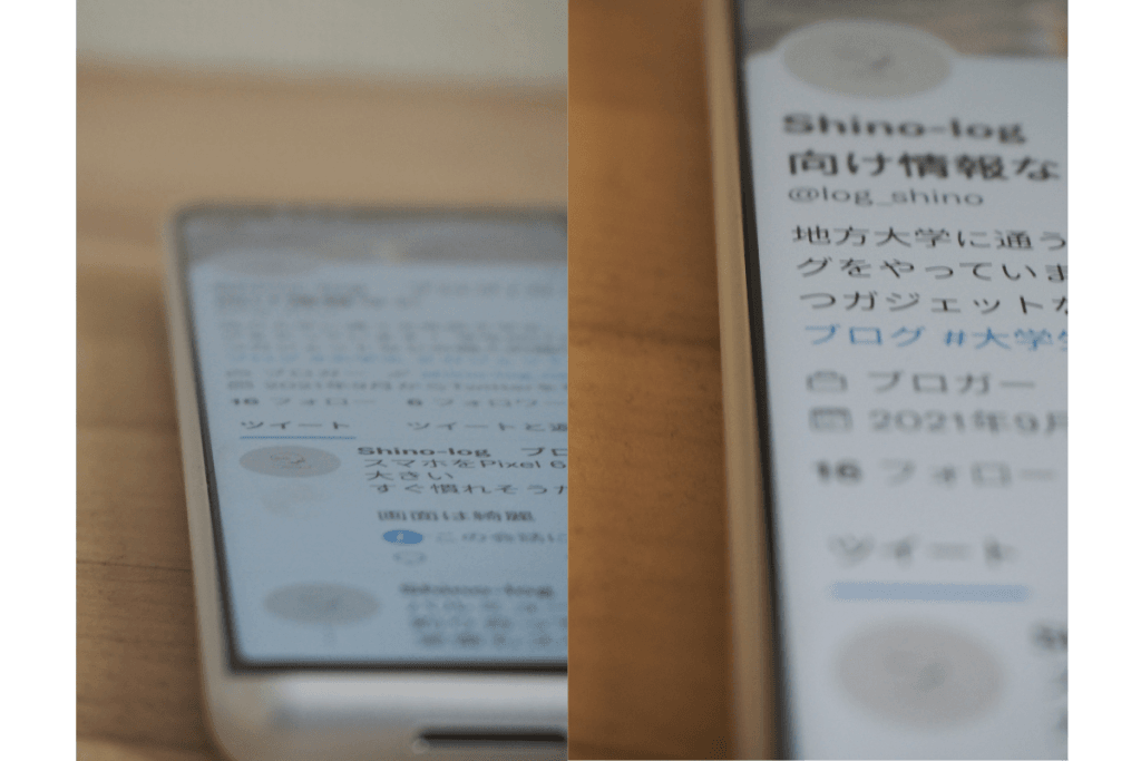 THE FROST AIRを装着したPixel 6 Proのベゼル部分